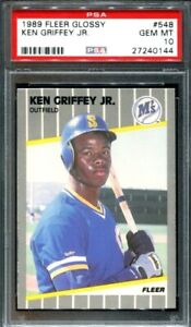 1989 Fleer Glossy Ken Griffey Jr #548 Rookie RC PSA 10