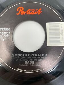 Sade Smooth Operator Vinyl Record 45 RPM Original Pressing Near Mint