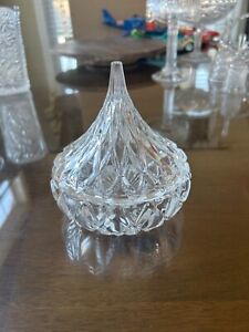 HERSHEY KISSES CRYSTAL KISS SHAPED CANDY DISH WITH LID