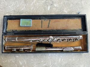 Vintage (1940’s ?) Flute With Case And Cleaner By Stratford Of London