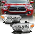 Chrome Amber Clear Lens Driving Headlight For 16-23 Toyota Tacoma SR Replacement