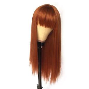 Synthetic Wigs Ginger Orange Fashion Long Straight Heat Resistant Synthetic