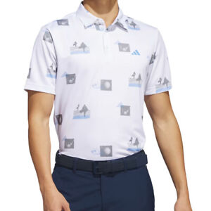 Adidas Golf Men's Allover-Print Polo Golf Shirt NEW