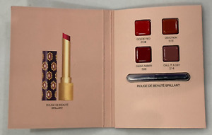 Gucci Rouge De Beaute Brillant Lip Color sample Red Amber Devotion Call it a Day