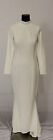 True Violet Women's L/S Bridal Cut-Out Backless Maxi Dress NC3 Ivory Size 10