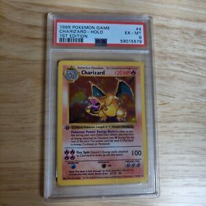 1999 Pokémon TCG Charizard 1st Edition Shadowless PSA 6