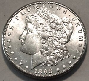 New Listing1898 S Morgan Silver Dollar, Uncirculated Original Better, Semi-KEY Date $1 Coin