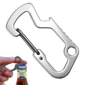 Snap Hook Outdoor Sports D Ring Quick Release Carabiner Clip Vest Bottle Opener