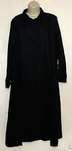 VONDA Women Black Long Sleeves Ladies Button Down Long Dress PLUS 3XL #0913
