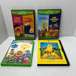 Sesame Street 123 Count With Me And Learning About Letters Follow Bird DVD Lot