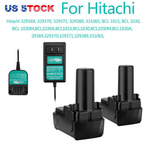 12V 3500mAh Li-ion Battery/Charger for Hitachi BCL1015 BCL1015S 329369 329370