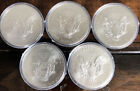 2020  1 oz .999 American Silver Eagle Coins -Lot of 5 IN CAPSULES-BU+