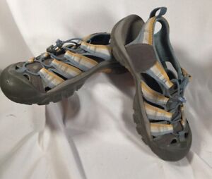 Keen Womens Sandal Shoe Athletic Anatomical Yellow Grey Waterproof Size US 9.5