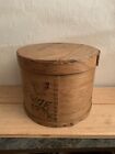 Vintage 16” Round Wooden Hoop Cheese Box w/ Lid Wisconsin Cheddar Cheese Clean