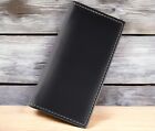 100% Full Grain Leather, RFID,  Bifold, Long Checkbook Wallet,with box