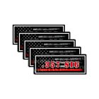 .357 SIG Ammo Can Decal Gun Ammunition Box Sticker Red Line American Flag 5 Pk