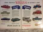 2 1953 Willys Jeep Wagoneer  Farm Power  2 page car ad print 1954 1955 (For: Willys)
