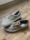 Vans Era 59 Tan Canvas Leather Low Top Casual Sneakers Shoes
