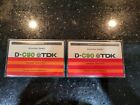 2 TDK Cassette Tapes D-C90 Clean J Cards & Jewel Case