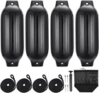 Boat Fenders, 4 Pack Inflatable Boat Bumpers for Docking with 4 Ropes, Needles,