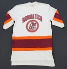 Rare VTG NUTMEG MILLS Virginia Tech Hokies 3/4 Sleeve Jersey T Shirt 80s 90s M