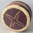 Vntg African Dogon Calabash Container With Fitted Lid Made in Mali