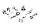Lot of 8 Assorted Authentic PANDORA Sterling Silver /14k Gold/Swarovski Charms