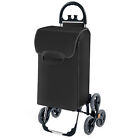 Folding Stair Climbing Shopping Cart Hand Truck w/Removable Bag & Handle Grey