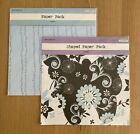 New Lot of 2 PAPER PACKS Scrapbooking COLORBOK 12x12 Blue Black Flowers Circles