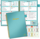 Recipe Book to Write in Your Own Recipes, Blank Recipe Notebook with 15 Tabs for