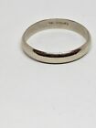 14K white Solid Gold Ring comfort Band  SZ 11 classic 3 grams 3.96 mm wide