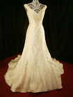 Romona Keveza 4-10 Silk Wedding Dress Ball Gown Blush Modern Off-Shoulder $2,900