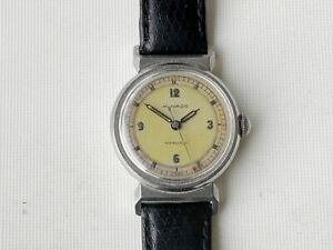 vintage movado non-magnetic military style men's mechanical watch, 30mm case
