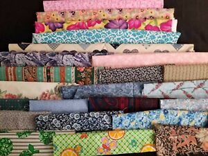 New Quilting Fabric Scraps For Quilts Scrapbooking Crafts  - Lot of 35