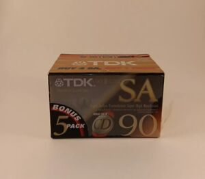 NEW 5 Pack TDK SA90 High Bias Type II Cassettes