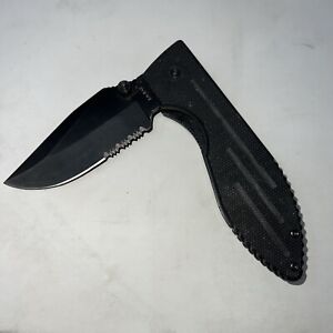 New ListingKa-Bar 3073 Folding Pocket Knife with Serrated Tanto Blade
