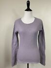 MAG by Magaschoni for Bloomingdale's Sweater S Purple Scoop Neck Cashmere Waffle