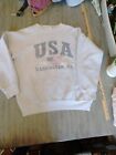 Vtg 90s Washington DC Sweatshirt Mens L Gray Embroidered USA Crew Neck