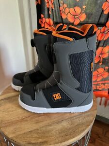DC Phase Boa Snowboard Boots, Mens Size 9, Grey/Orange New 2024 FREE SHIPPING