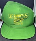 Conn’s Tazewell VA Snapback Mesh Back Hat Green Graphic Logo Vintage