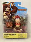 Jakks Pacific World of Nintendo Diddy Kong 4” DK Barrel Toy Figure Mario Donkey