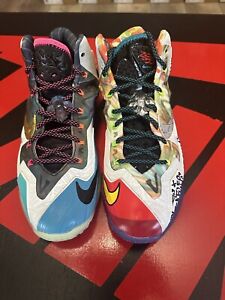 [650884-400] Mens Nike LeBron 11 Premium 'What The LeBron' - SIZE 8 (PRE-OWNED)