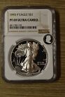 1993-P Proof $1 American Silver Eagle NGC PF69 ULTRA CAMEO