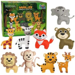 Kids Sewing Kits, Wild Animals Beginner Sewing Kits Ages 8-12, Kids Crafts Gift