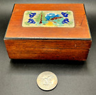 Vintage Reuge Sainte Croix Ceramic Wood Lucky Day Music Box 3 Songs Verdi WORKS