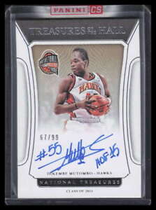 2021-22 National Treasures of the Hall Autographs 4 Dikembe Mutombo Auto 67/99