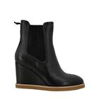 NWT Anthropologie Splendid Leather Wynn Wedge Boot Black Size 9.5 Retail $150
