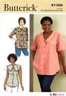 Butterick 6896 Women's Button Front Top Collar and Sleeve Options Sewing Pattern