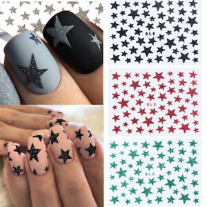 3D Nail Stickers Star Nail Slider Self-Adhesive Decals Art DIY Manicure Decor
