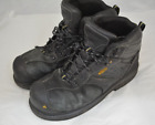 Mens KEEN Black Leather Steel Toe Work Boots Waterproof Size 11.5 D